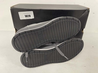 Lot 1028 - Hugo Boss titanium trainers in medium grey...