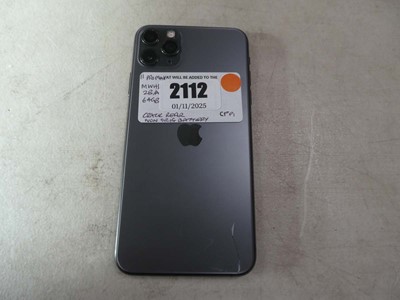 Lot 2112 - Apple iPhone 11 Pro Max unboxed, model No....