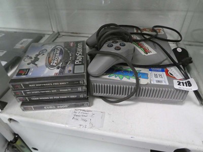 Lot 2118 - Sony Playstation 1 with controller and games