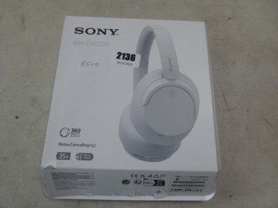 Lot 2136 - Boxed pair of Sony WHCH 720N noise cancelling...
