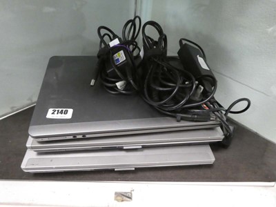 Lot 2140 - 2 HP Elite books and a HP Pro book with chargers