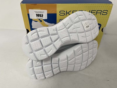 Lot 1052 - Sketchers slip ins trainers in white size...