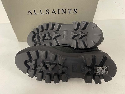 Lot 1060 - All Saints issac suede hiking boots in black...