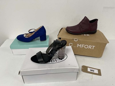 Lot 1063 - 3x Boxed pairs of shoes to include Ajvani UK6,...