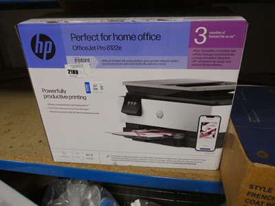 Lot 2189 - Boxed HP Officejet Pro 8122E printer