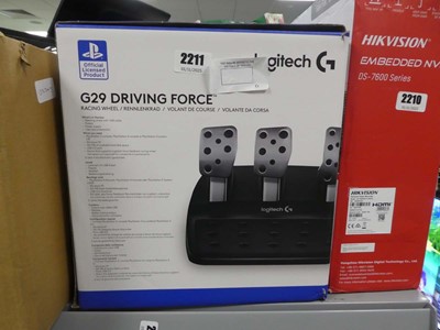 Lot 2211 - Boxed Logitech G29 driving force steering...
