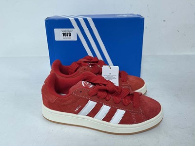 Lot 1073 - Adidas campus 00s trainers in red size UK4 -...