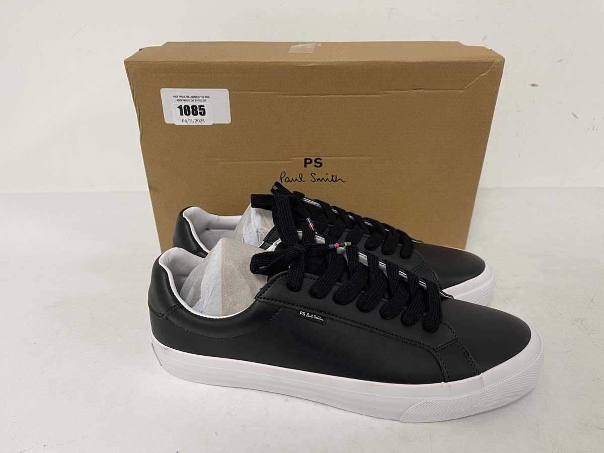 Lot 1085 - Paul Smith amos trainers in black size UK10 -...