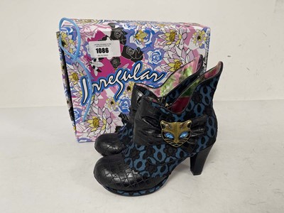 Lot 1086 - Irregular Choice miaow high heel boots size...