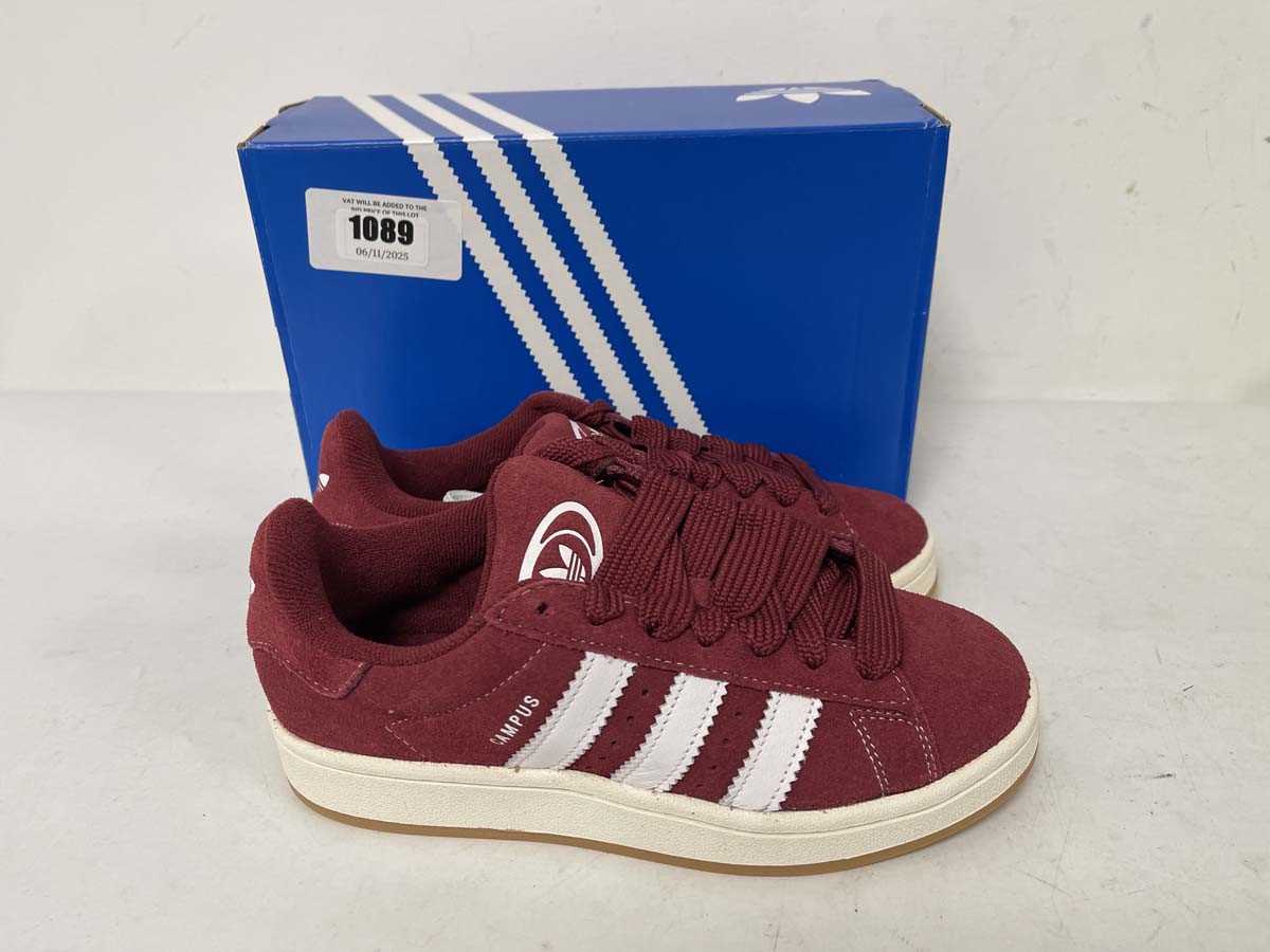 Lot 1089 - Adidas campus 00s trainers in red size UK4.5 -...
