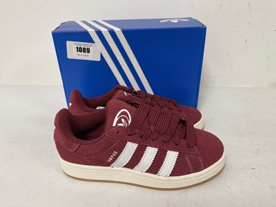 Lot 1089 - Adidas campus 00s trainers in red size UK4.5 -...