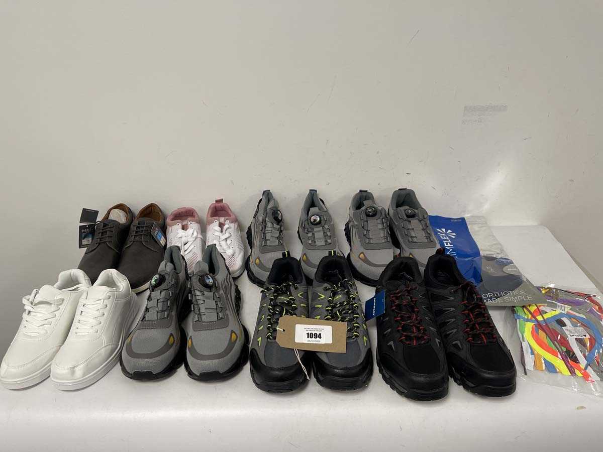 Lot 1094 - 8x Pairs of trainers in various styles to...