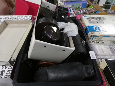Lot 2256 - Box containing various camera lenses