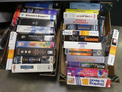 Lot 2287 - 2 boxes of PC CD ROM games incl. Command &...