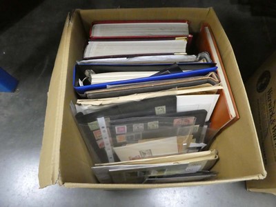 Lot 2335 - Box containing various stamps in albums