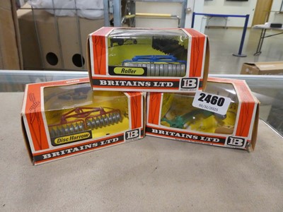 Lot 2460 - 3 Britains die cast model farm accessories in...