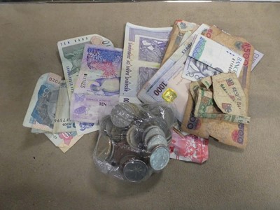 Lot 2344 - Selection of coins and bank notes