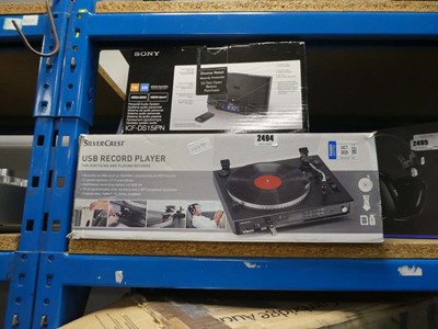 Lot 2494 - Silver Crest USB record player along with a...