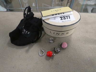 Lot 2377 - Box containing various jewellery pendants etc