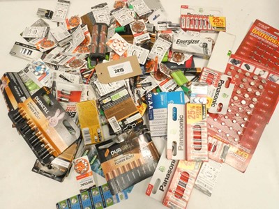 Lot 2415 - Assorted batteries including Duracell,...