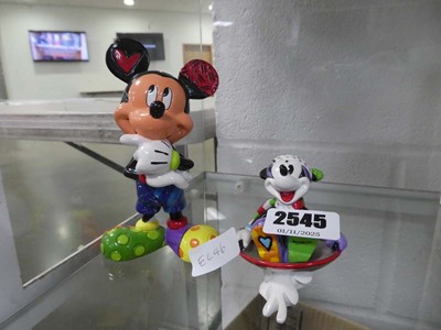 Lot 2545 - 2 x Britto Mickey Mouse figures