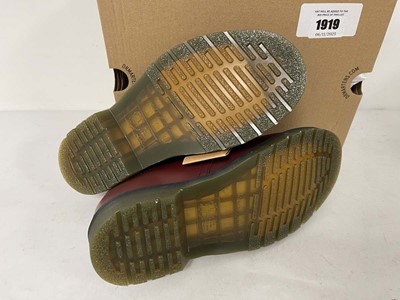 Lot 1919 - Dr Martens 1461 shoes in cherry red size UK5 -...