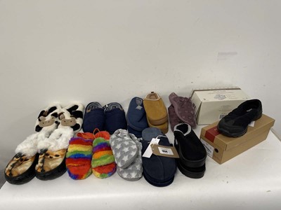 Lot 1934 - 12x Pairs of slippers in various styles to...