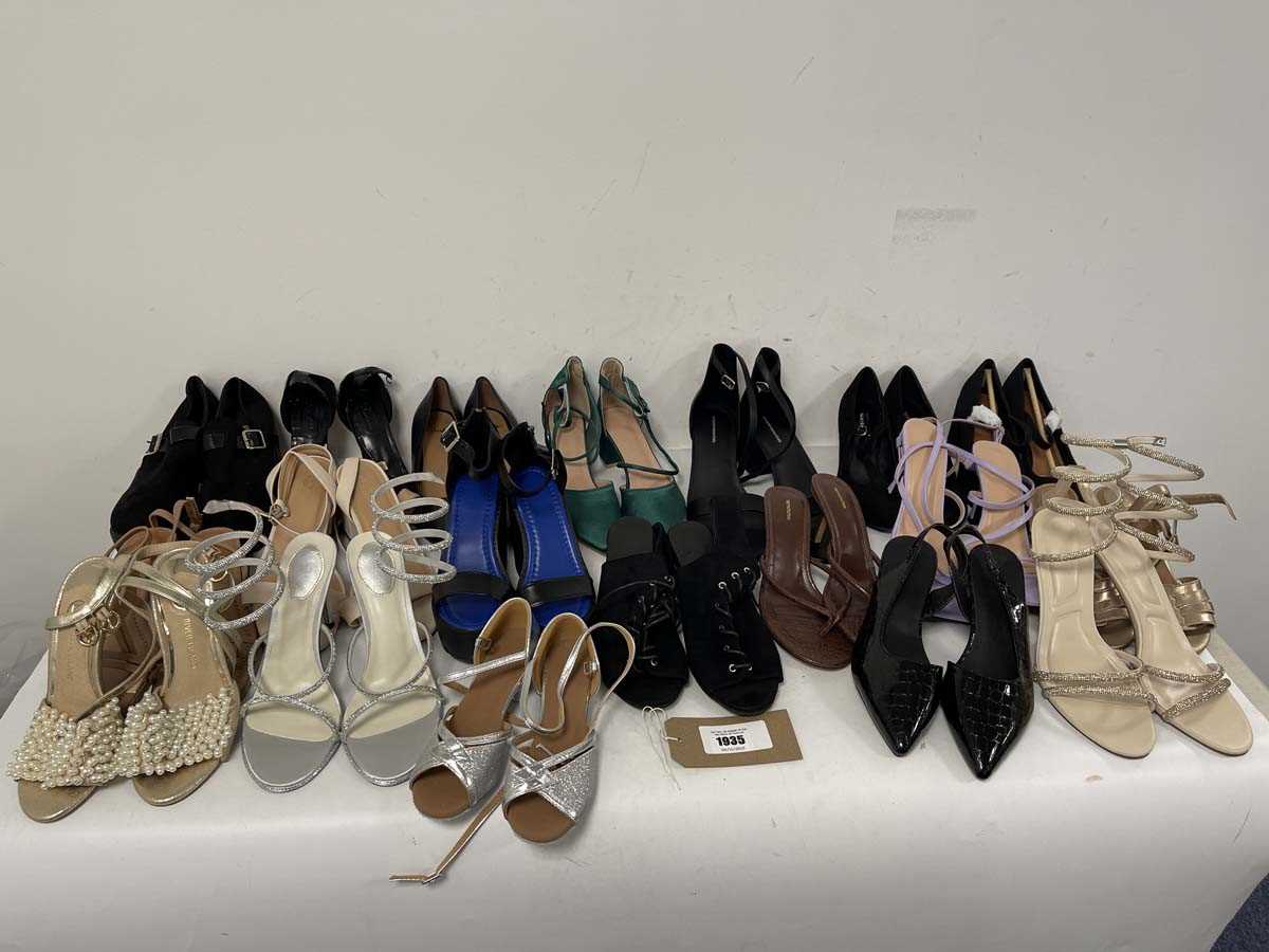 Lot 1935 - 19x Pairs of high heels in various styles to...