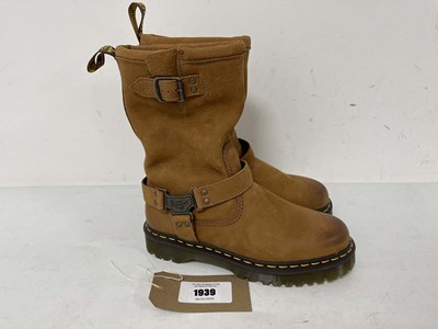 Lot 1939 - Dr Martens anistone hi tumbled nubuck biker...