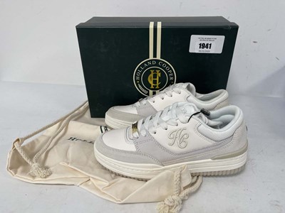 Lot 1941 - Holland Cooper retro trainers in off white...