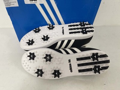 Lot 1942 - Adidas samba golf trainers in black size UK9 -...