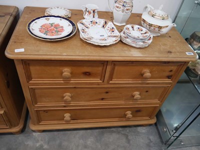Lot 1303 - Pine chest of 2 over 2 drawers