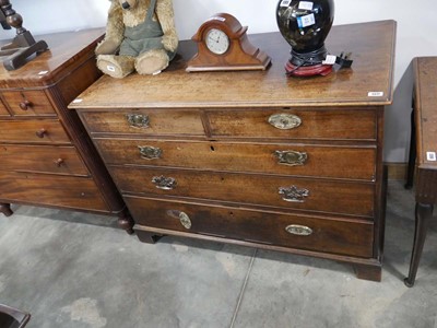 Lot 1317 - Antique oak chest of 2 over 3 drawers