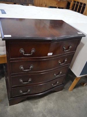 Lot 1324 - Small reproduction mahogany 4 drawer...