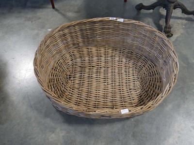 Lot 1351 - Large wicker dog bed