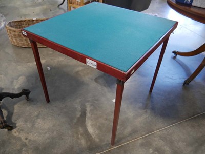 Lot 1355 - Folding wooden card table