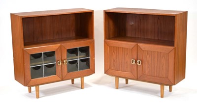 Lot 511 - A pair of 1970/80's Danish teak bookcases,...