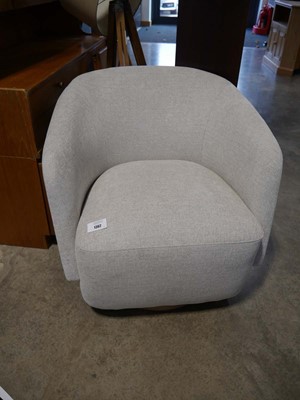 Lot 1362 - Grey upholstered Henredon swivel chair with...