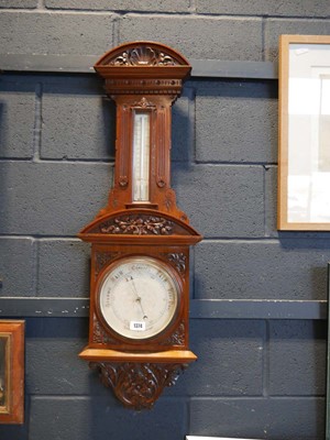 Lot 1374 - Mahogany cased barometer by Bracher & Sydenham,...
