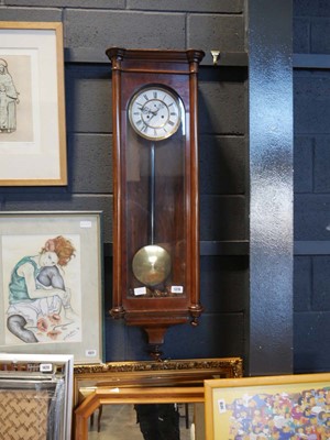 Lot 1376 - Edwardian mahogany cased wall clock with...