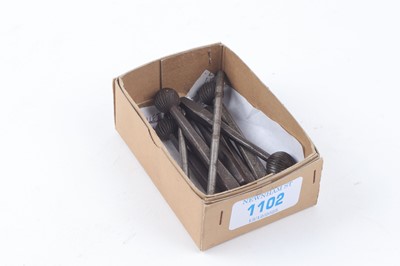 Lot 1102 - Box of ten vintage bullet mould dollies