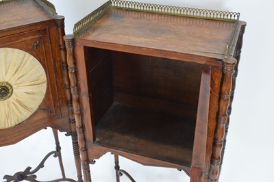 Lot 20 - A pair of Regency rosewood and brass mounted...