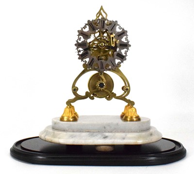 Lot 83 - A brass skeleton clock or timepiece with a...
