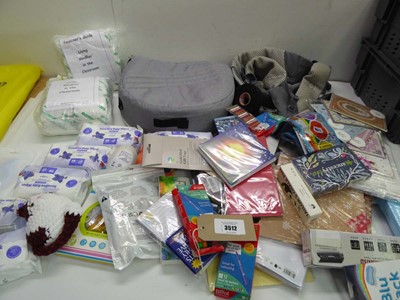 Lot 3512 - Large bag of art, craft, stationery, booster...