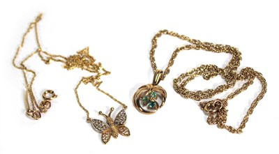 Lot 775 - A 9ct yellow gold ropetwist necklace...