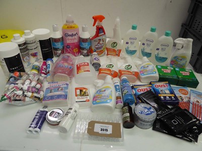 Lot 3515 - Chlorine granules, Spirit of salts, degreaser....