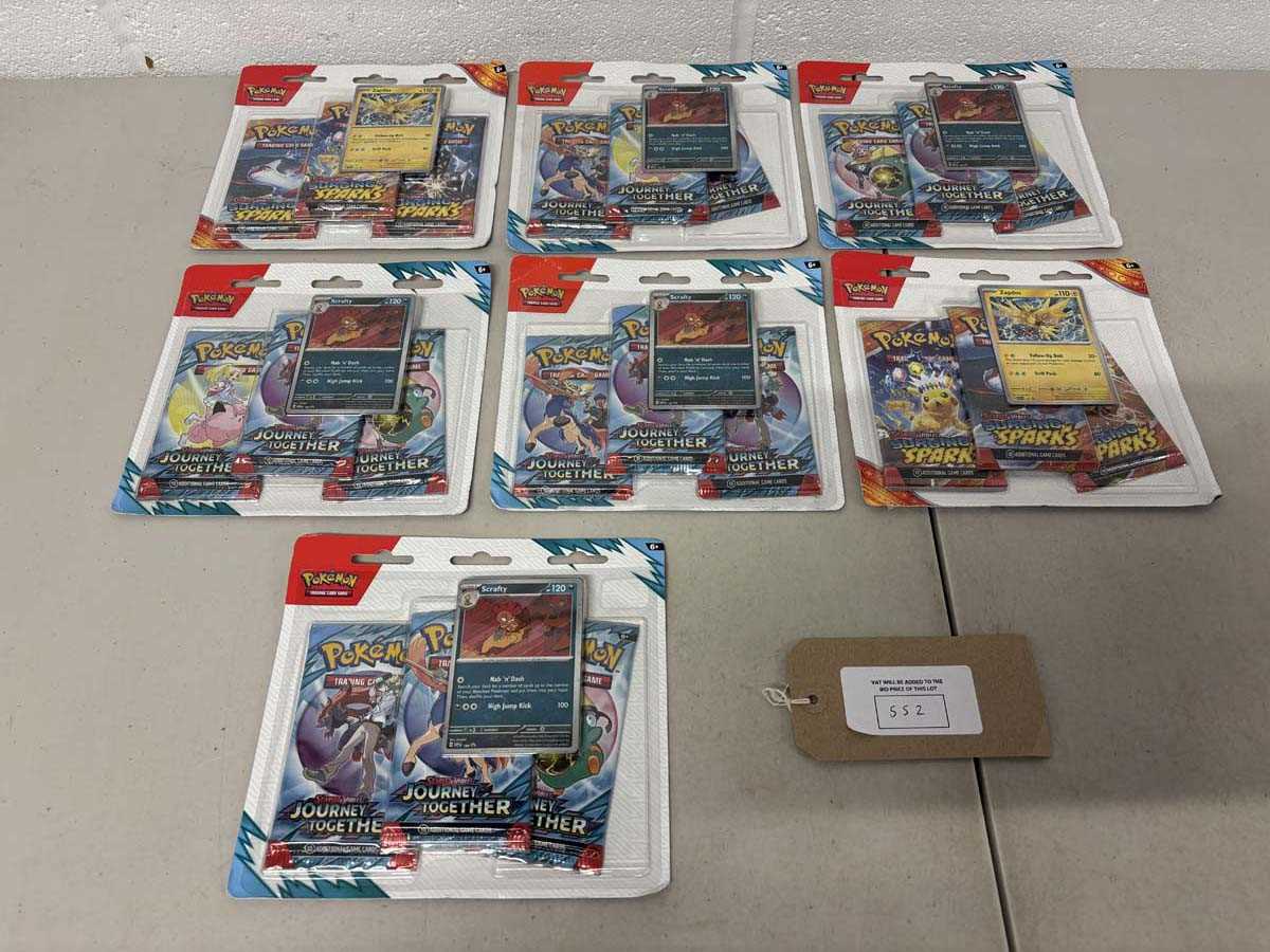 Lot 7x Pokémon 3 pack booster sets