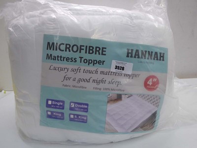 Lot 3526 - Double 4" microfiber mattress topper