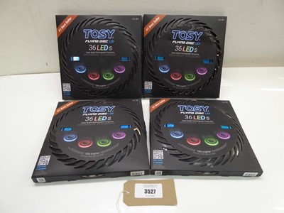 Lot 3527 - 4 tosy LED flying discs