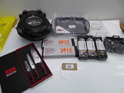 Lot 3529 - Matsata & Shanzu kitchen knives, electric...